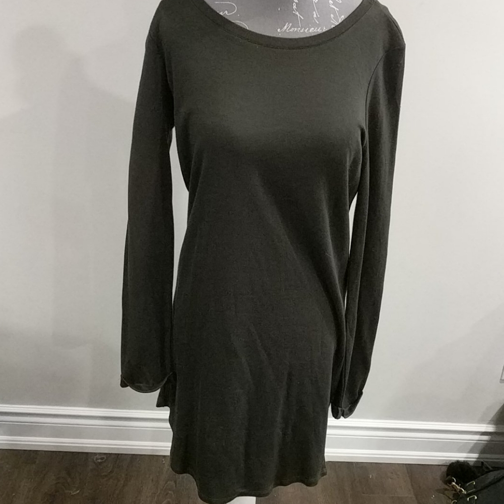 Forever 21 forest green long sleeve dress